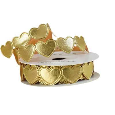 1.5cm*9m 2.5cm*9m Forme de cœur Saint-Valentin Ruban cadeau en polyester Pour l'emballage de cadeau de luxe