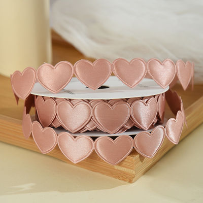 1.5cm*9m 2.5cm*9m Forme de cœur Saint-Valentin Ruban cadeau en polyester Pour l'emballage de cadeau de luxe