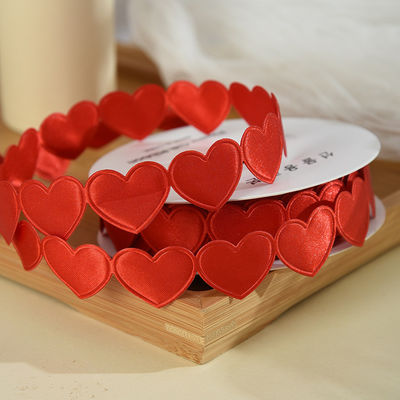 1.5cm*9m 2.5cm*9m Forme de cœur Saint-Valentin Ruban cadeau en polyester Pour l'emballage de cadeau de luxe