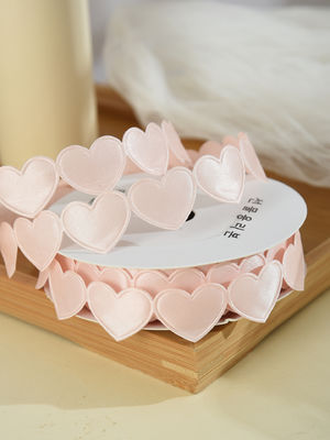 1.5cm*9m 2.5cm*9m Forme de cœur Saint-Valentin Ruban cadeau en polyester Pour l'emballage de cadeau de luxe