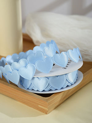 1.5cm*9m 2.5cm*9m Forme de cœur Saint-Valentin Ruban cadeau en polyester Pour l'emballage de cadeau de luxe