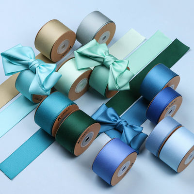 10 mm-38 mm*50y Ruban de coton polyester en couleur personnalisée Ruban de coton