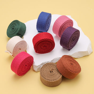 20mm-50mm épaissie polyester coton toilette sac à l'école sac à dos sac à main bandeau de toile de couleur solide bandeau de tissage simple