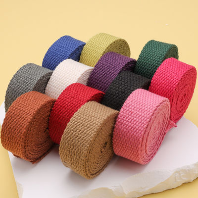 20mm-50mm épaissie polyester coton toilette sac à l'école sac à dos sac à main bandeau de toile de couleur solide bandeau de tissage simple