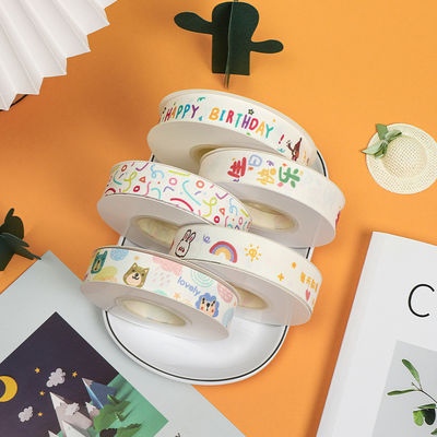 20 mm*25y Ruban de coton à tranchée pour emballage et décoration de gâteau