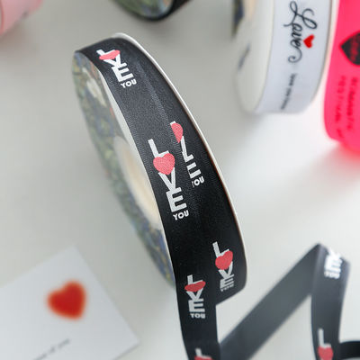 2.5cm*36m Saint-Valentin ruban imprimé pour la boîte cadeau