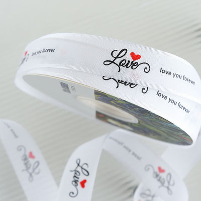 2.5cm*36m Saint-Valentin ruban imprimé pour la boîte cadeau