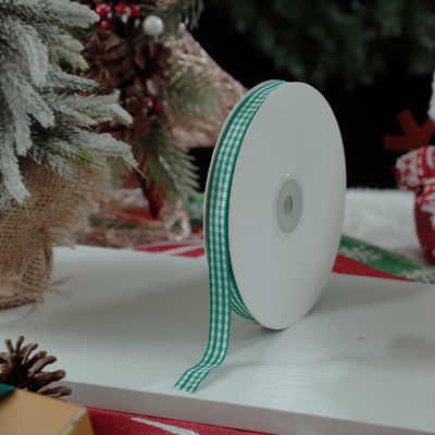 1cm*45m Ruban imprimé de Noël pour emballage cadeau et accessoires de vêtements