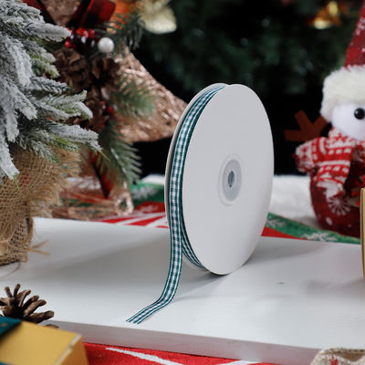 1cm*45m Ruban imprimé de Noël pour emballage cadeau et accessoires de vêtements