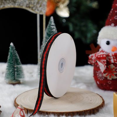 1cm*45m Ruban imprimé de Noël pour emballage cadeau et accessoires de vêtements