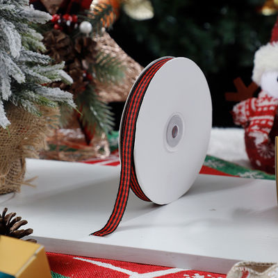 1cm*45m Ruban imprimé de Noël pour emballage cadeau et accessoires de vêtements