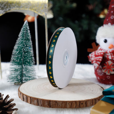 1cm*45m Ruban imprimé de Noël pour emballage cadeau et accessoires de vêtements