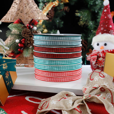 1cm*45m Ruban imprimé de Noël pour emballage cadeau et accessoires de vêtements