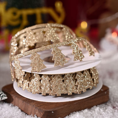 3cm*5y ruban de Noël à ultrasons pour les emballages cadeaux et les accessoires de vêtements