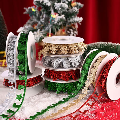 3cm*5y ruban de Noël à ultrasons pour les emballages cadeaux et les accessoires de vêtements