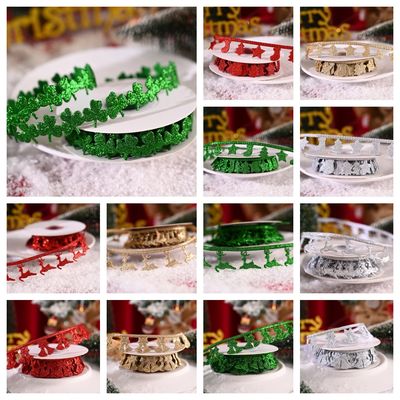 3cm*5y ruban de Noël à ultrasons pour les emballages cadeaux et les accessoires de vêtements