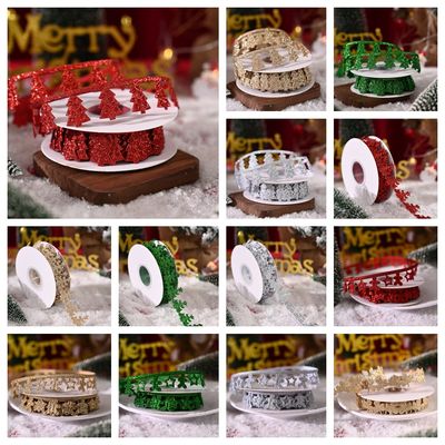 3cm*5y ruban de Noël à ultrasons pour les emballages cadeaux et les accessoires de vêtements