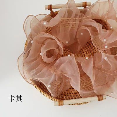 12cm*2m Ruban de dentelle à bord ridé pour emballage de fleurs et cadeaux