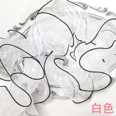 12cm*2m Ruban de dentelle à bord ridé pour emballage de fleurs et cadeaux