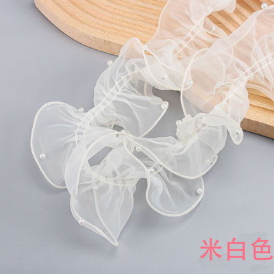 12cm*2m Ruban de dentelle à bord ridé pour emballage de fleurs et cadeaux