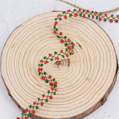 10mm*10m Joyeux Noël bordure d'oreille en velours pour l'emballage des cadeaux et la décoration du festival