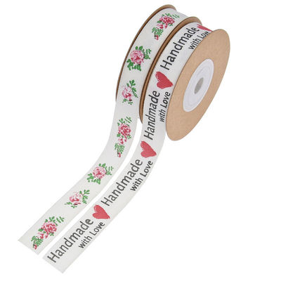 15 mm*10 m ruban de coton imprimé pour emballage cadeau et accessoires de vêtements