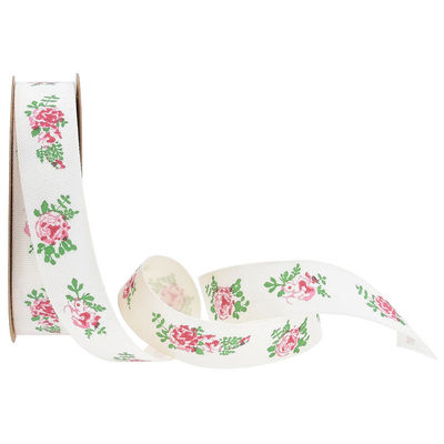 15 mm*10 m ruban de coton imprimé pour emballage cadeau et accessoires de vêtements