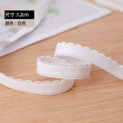 Accessoires de vêtement Ruban à bord tissé de 1,2 cm Polyester Bra élastique avec caractéristiques écologiques