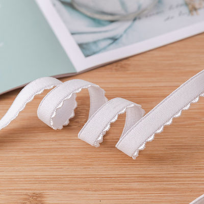 Accessoires de vêtement Ruban à bord tissé de 1,2 cm Polyester Bra élastique avec caractéristiques écologiques
