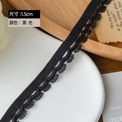 Lumière d'occasion 1,5 cm bord de voile tissé polyester élastique soutiens-gorge bande pour accessoires de vêtements