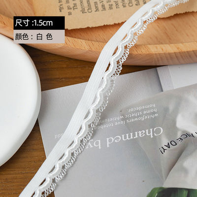Lumière d'occasion 1,5 cm bord de voile tissé polyester élastique soutiens-gorge bande pour accessoires de vêtements
