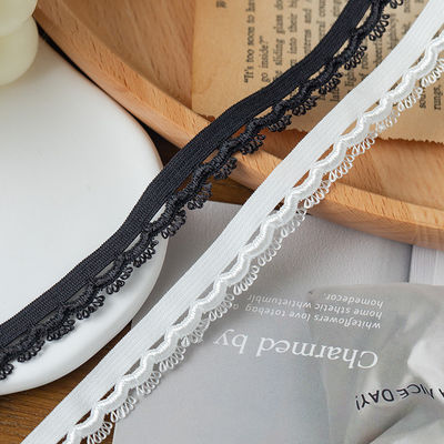 Lumière d'occasion 1,5 cm bord de voile tissé polyester élastique soutiens-gorge bande pour accessoires de vêtements