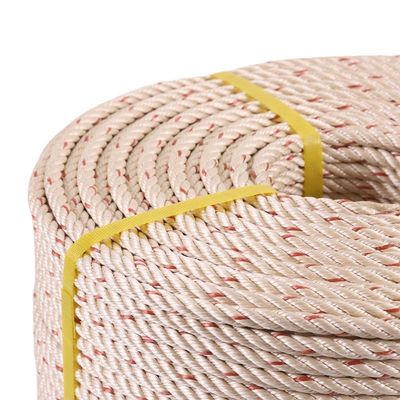 3 mm-12 mm PP jaune 3 brins corde tordue appliquée dans les utilisations maritimes
