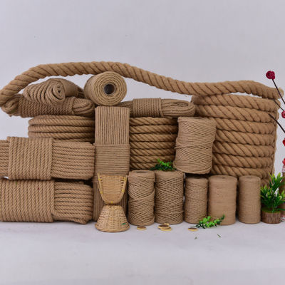 6 mm-60 mm de jute jaune 3 brins de corde tordue appliquée dans la décoration ou la corde de pêche en mer