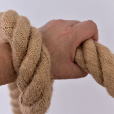 6 mm-60 mm de jute jaune 3 brins de corde tordue appliquée dans la décoration ou la corde de pêche en mer