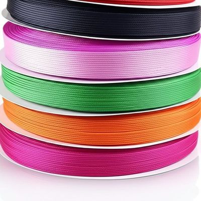 Assorted Colors Polyester Nylon Ribbon Washable Thickness 0.5 Mm